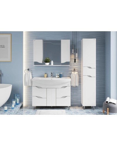 Комплект мебели белый глянец 106,5 см Onika Веронэлла 110508 + 4620008197340 + 210506