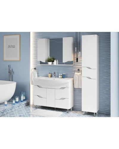 Комплект мебели белый глянец 106,5 см Onika Веронэлла 110508 + 4620008197340 + 210506