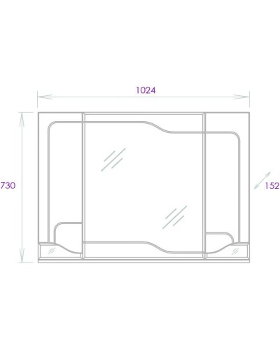 Комплект мебели белый глянец 106,5 см Onika Веронэлла 110508 + 4620008197340 + 210506