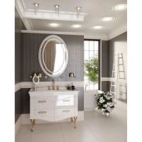 Комплект мебели белый глянец 106,5 см Onika Адель 110507 + 4640021063583 + 207030