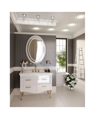 Комплект мебели белый глянец 106,5 см Onika Адель 110507 + 4640021063583 + 207030