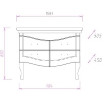 Комплект мебели белый глянец 106,5 см Onika Адель 110507 + 4640021063583 + 207030