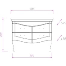 Комплект мебели белый глянец 106,5 см Onika Адель 110507 + 4640021063583 + 207030