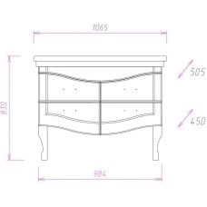 Комплект мебели белый глянец 106,5 см Onika Адель 110507 + 4640021063583 + 207030