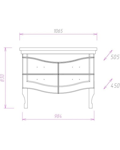 Комплект мебели белый глянец 106,5 см Onika Адель 110507 + 4640021063583 + 207030