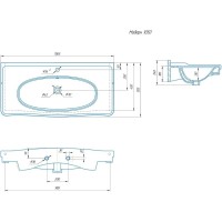 Комплект мебели белый глянец 106,5 см Onika Адель 110507 + 4640021063583 + 207030