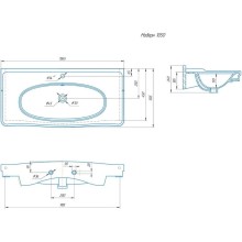 Комплект мебели белый глянец 106,5 см Onika Адель 110507 + 4640021063583 + 207030