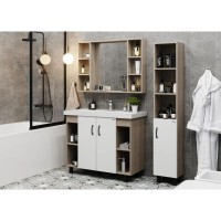 Комплект мебели дуб сонома/белый матовый 101,2 см Onika Тимбер 110011 + 4640021065204 + 210017