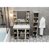 Комплект мебели дуб сонома/белый матовый 101,2 см Onika Тимбер 110011 + 4640021065204 + 210017