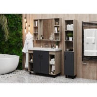 Комплект мебели дуб сонома/серый матовый 101,2 см Onika Тимбер 110010 + 4640021065204 + 210017