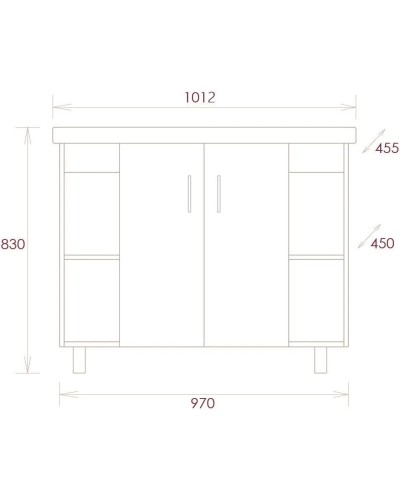 Комплект мебели дуб сонома/серый матовый 101,2 см Onika Тимбер 110010 + 4640021065204 + 210017