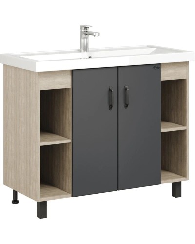 Комплект мебели дуб сонома/серый матовый 101,2 см Onika Тимбер 110010 + 4640021065204 + 210017