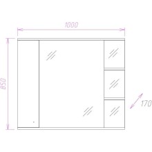 Комплект мебели белый глянец 99 см Onika Эльбрус 110008 + 1WH110255 + 210004