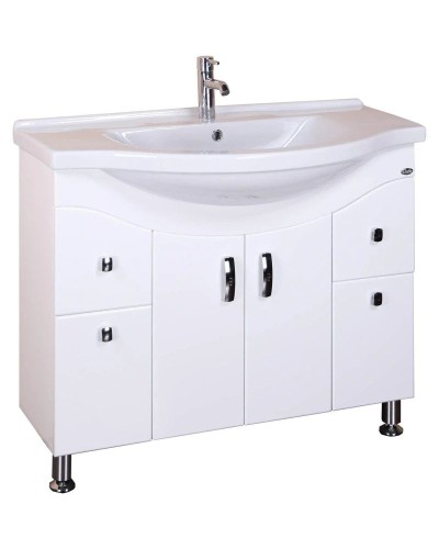 Комплект мебели белый глянец 99 см Onika Эльбрус 110008 + 1WH110255 + 210004