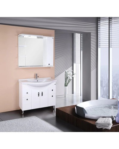 Комплект мебели белый глянец 90,8 см Onika Эльбрус 109016 + 1WH110790 + 209004