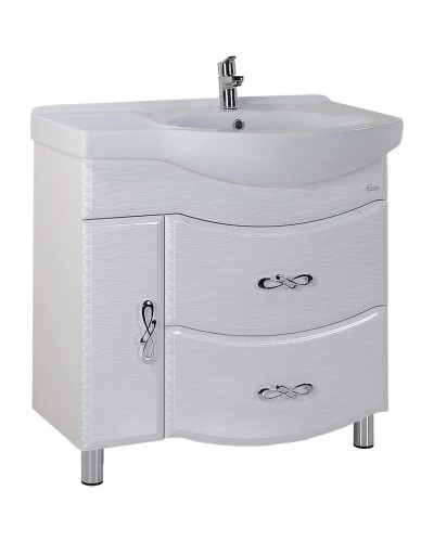 Комплект мебели белый глянец 83 см Onika Вальс 108209 + 1WH110225 + 208508