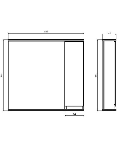 Комплект мебели белый/дуб золотой 80,5 см ASB-Mebel Марко
