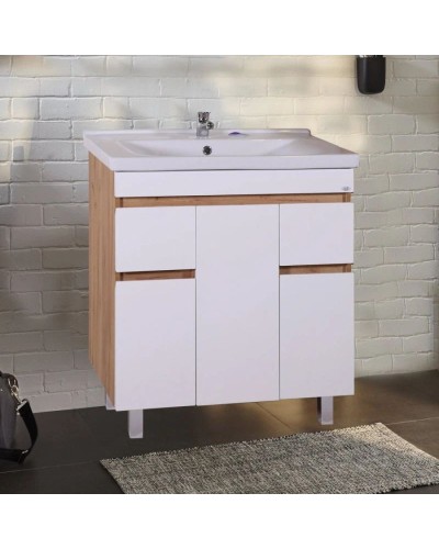 Комплект мебели белый/дуб золотой 80,5 см ASB-Mebel Марко