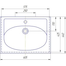 Комплект мебели белый 60,5 см ASB-Mebel Мессина квадро