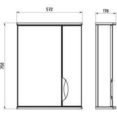 Комплект мебели белый 60,5 см ASB-Mebel Мессина квадро