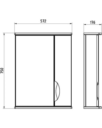 Комплект мебели белый 60,5 см ASB-Mebel Мессина квадро