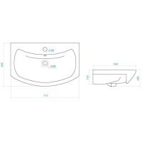 Комплект мебели белый 71,5 см ASB-Mebel Мессина