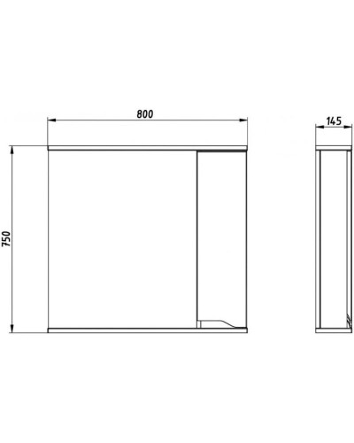 Комплект мебели белый 80,5 см ASB-Mebel Бари