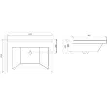 Комплект мебели белый 60,5 см ASB-Mebel Миранда