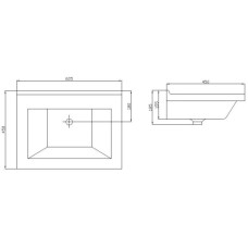 Комплект мебели белый 60,5 см ASB-Mebel Миранда