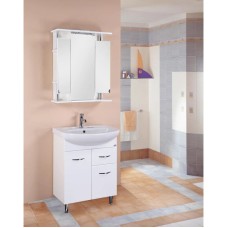 Комплект мебели белый глянец 66,5 см Onika Стелла 106503 + 1WH110174 + 206505