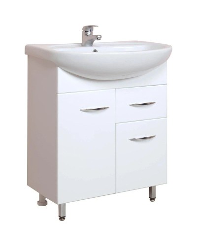 Комплект мебели белый глянец 66,5 см Onika Стелла 106503 + 1WH110174 + 206505