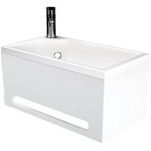 Панель с раковиной 1MarKa Tiny XS Mini 39 L У86733 подвесная Белая глянцевая