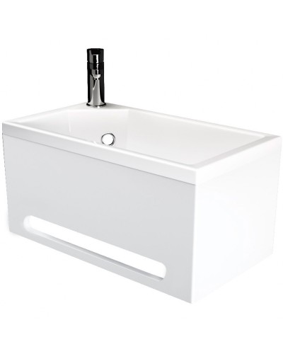 Панель с раковиной 1MarKa Tiny XS Mini 39 L У86733 подвесная Белая глянцевая