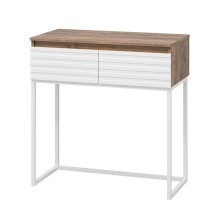 DAKOTA - 80 Консоль подвесная 2 ящ. ДСП (Дуб Гал. Белый)