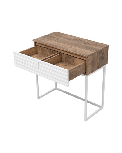 DAKOTA - 80 Консоль подвесная 2 ящ. ДСП (Дуб Гал. Белый)