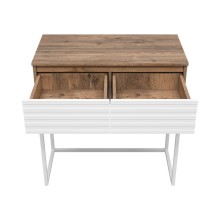 DAKOTA - 80 Консоль подвесная 2 ящ. ДСП (Дуб Гал. Белый)