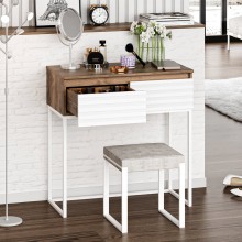 DAKOTA - 80 Консоль подвесная 2 ящ. ДСП (Дуб Гал. Белый)