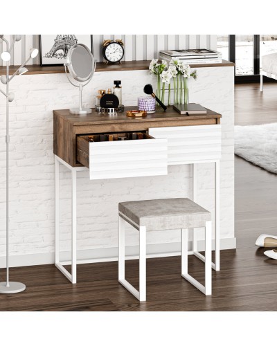 DAKOTA - 80 Консоль подвесная 2 ящ. ДСП (Дуб Гал. Белый)