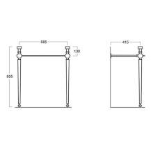 Консоль для раковины бронза Simas Arcade ARCG1br