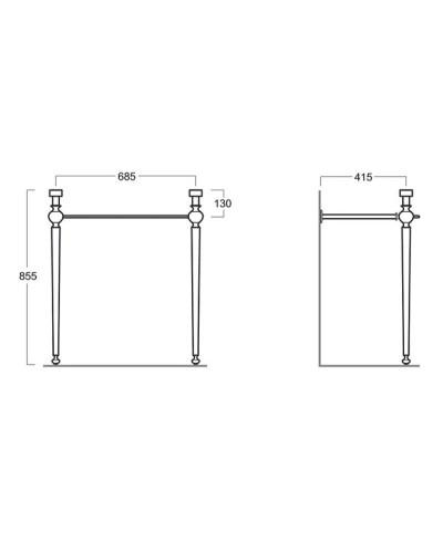 Консоль для раковины золото Simas Arcade ARCG1oro
