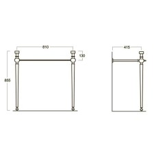 Консоль для раковины золото Simas Arcade ARCG2oro