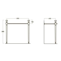 Консоль для раковины хром Simas Arcade ARCG2cr