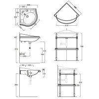 Консоль для раковины золото Simas Arcade 1011oro