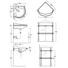 Консоль для раковины золото Simas Arcade 1011oro