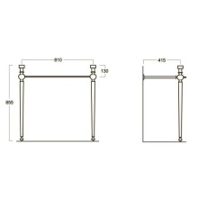 Консоль для раковины бронза Simas Arcade ARCG2br