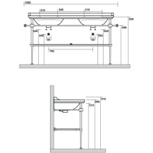 Консоль для раковины бронза Kerasan Waldorf 9195K3br