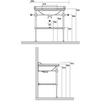 Консоль для раковины золото Kerasan Waldorf 9197K2oro