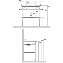 Консоль для раковины хром Kerasan Waldorf 9197K1cr