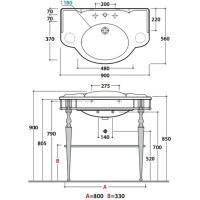 Консоль Globo Paestum PATC56cr