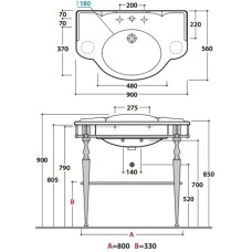 Консоль Globo Paestum PATC56cr